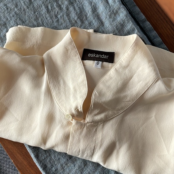 eskandar cream silk blouse - Picture 8 of 14